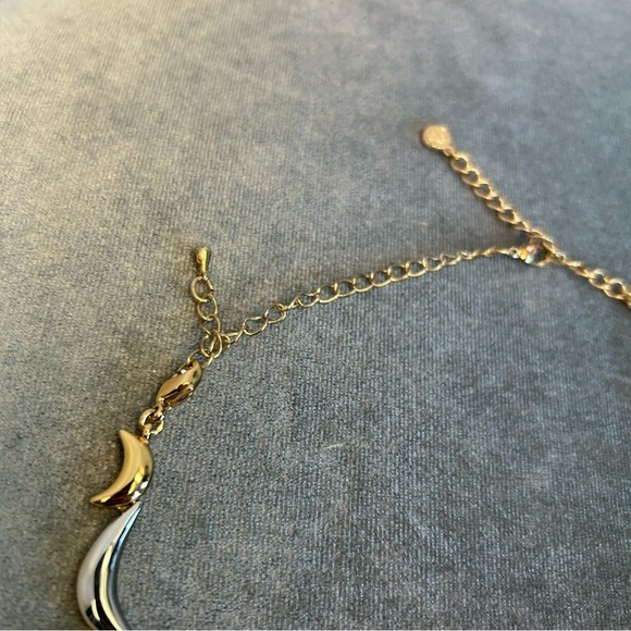 Fac Fifth Avenue Collection gold and silver tone half moon shaped necklace - Picture 7 of 11